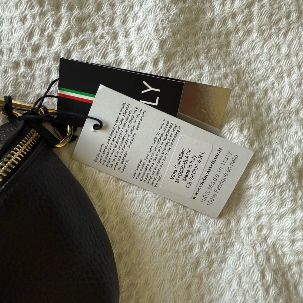 Viola Castellini Black Leather Crossbody Bag - Picture 4 of 5